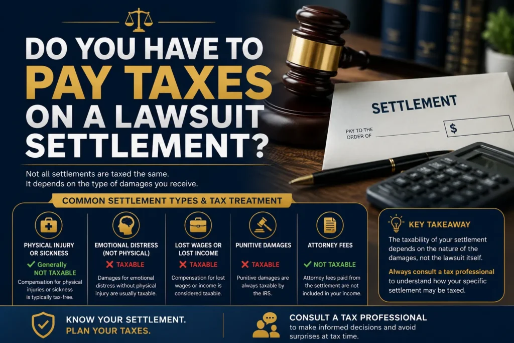 do you have to pay taxes on a lawsuit settlement
