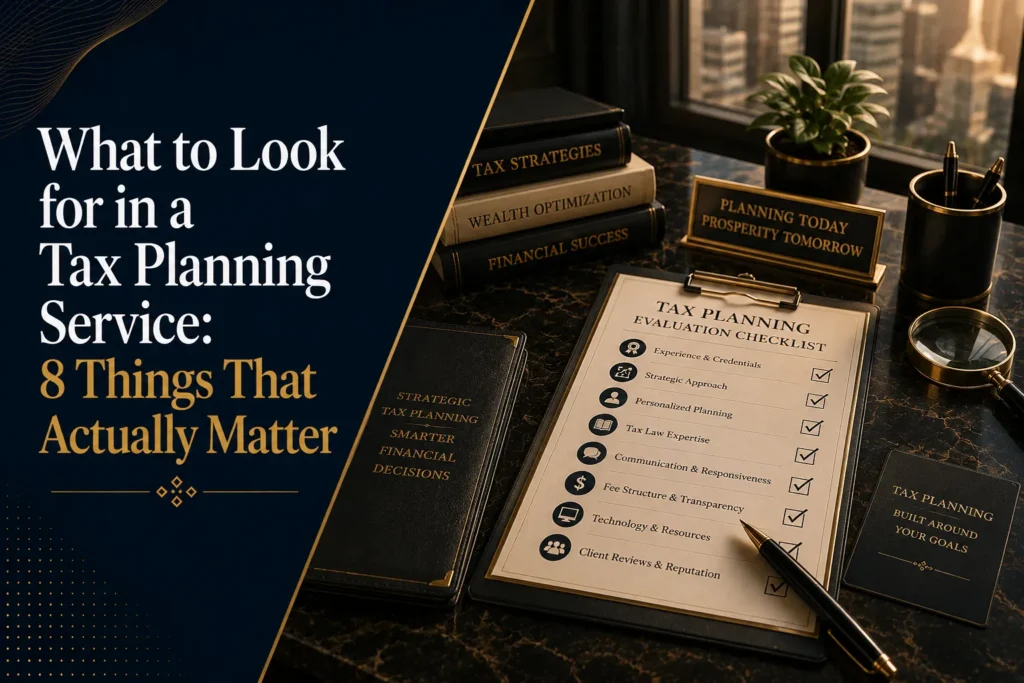 what to look for in a tax planning service