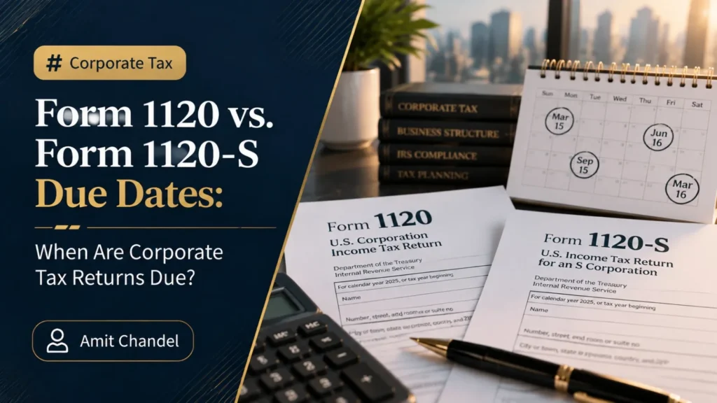 Form 1120 vs. Form 1120-S Due Dates: When Are Corporate Tax Returns Due?