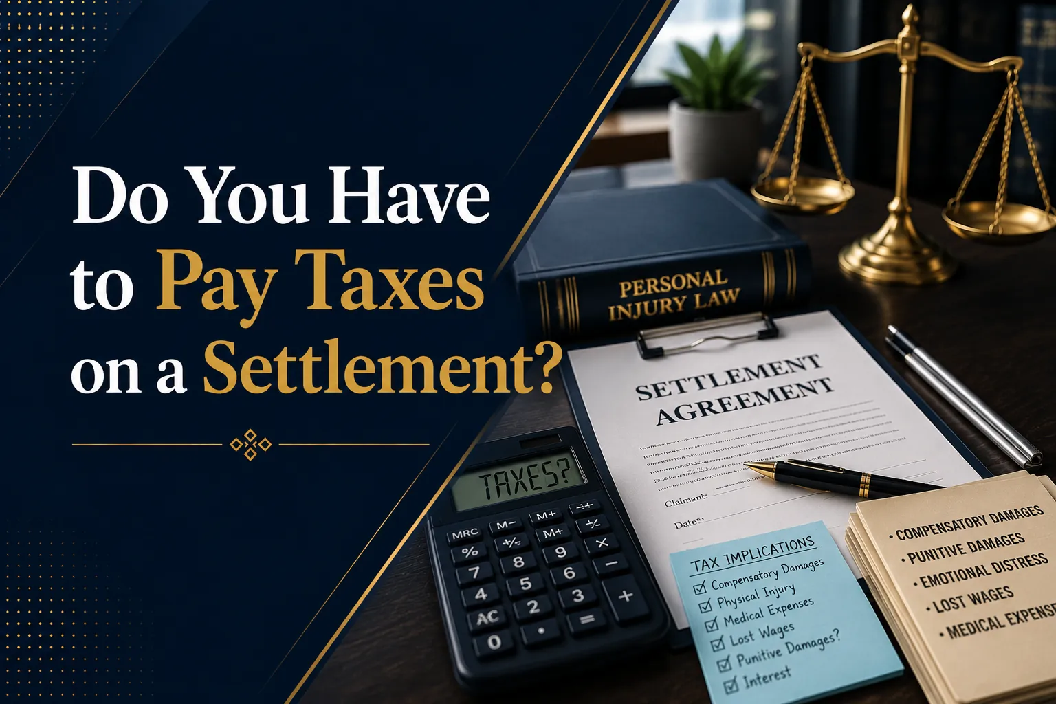 do you have to pay taxes on a settlement